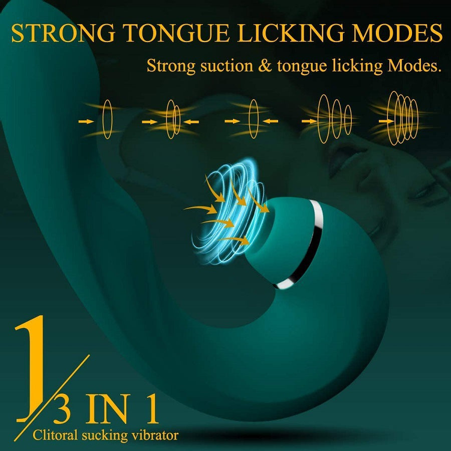 3-in-1 Clitoral Sucking & Licking G-Spot Vibrator-3