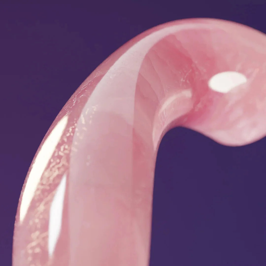 Quartz Curved Crystal Dildo