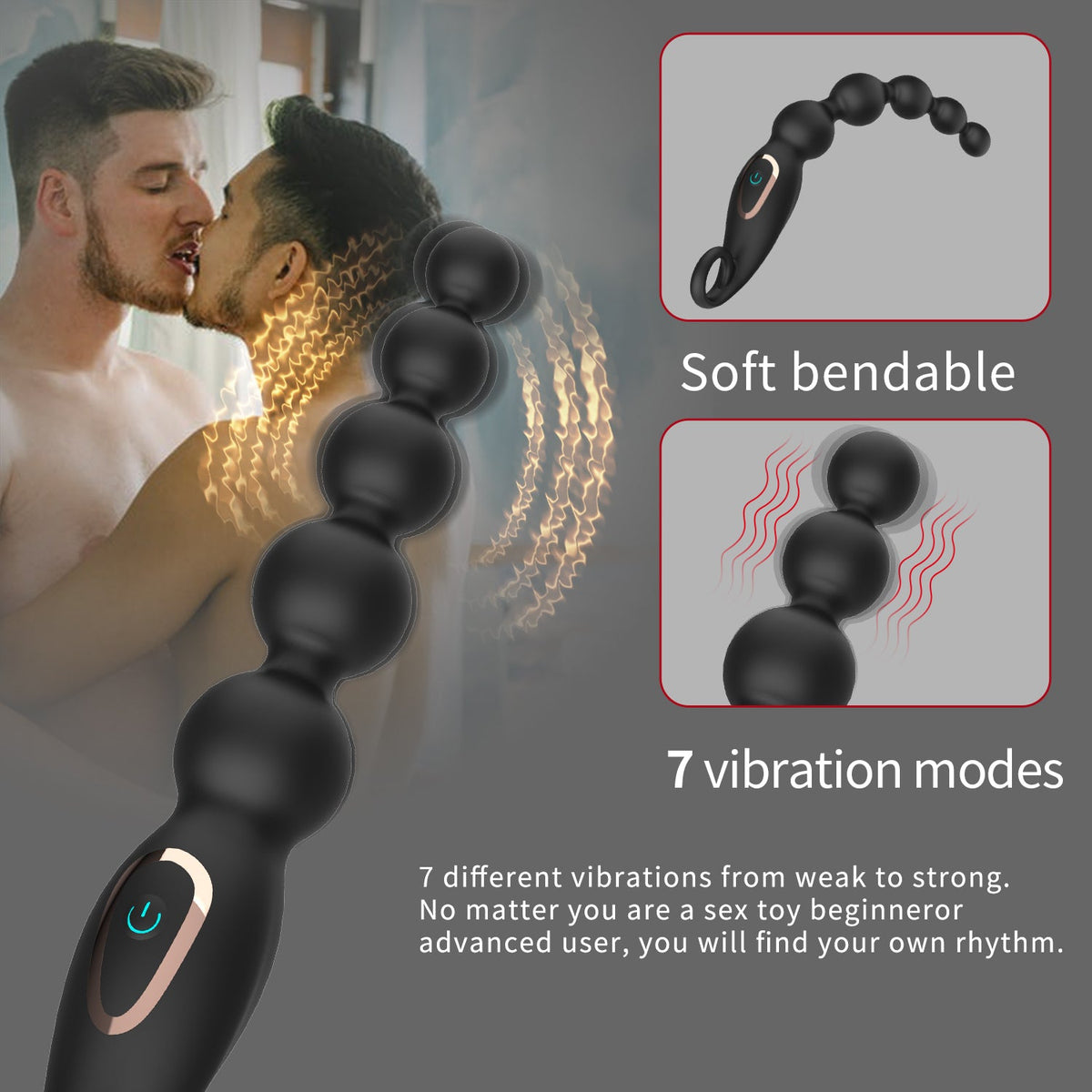 Hgod 7-Speed Vibrating Anal Beads-1