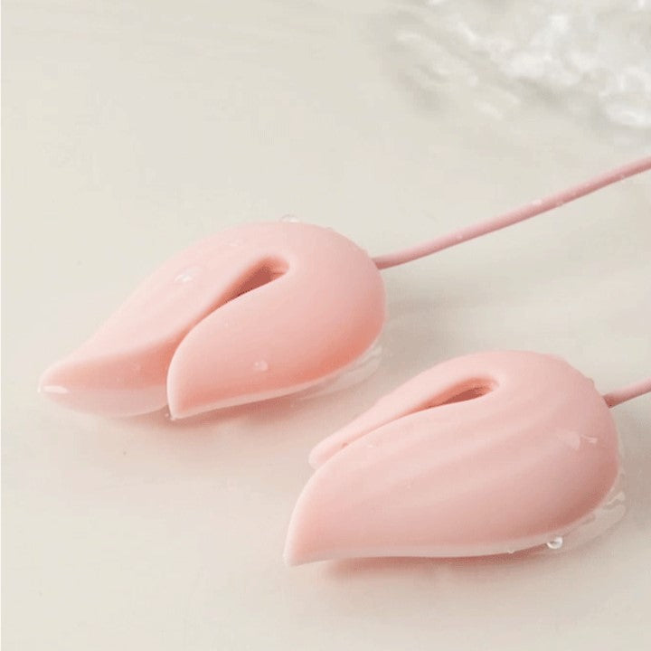 Jiuuy Electro Shock Vibrating Nipple Clamps with Clit Sucker, Bullet & G-Spot Vibrator-3