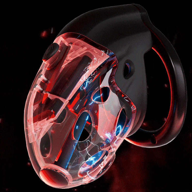 LOCKINK Electric Shock & Vibrating Male Chastity Cage Remote Controlled-4