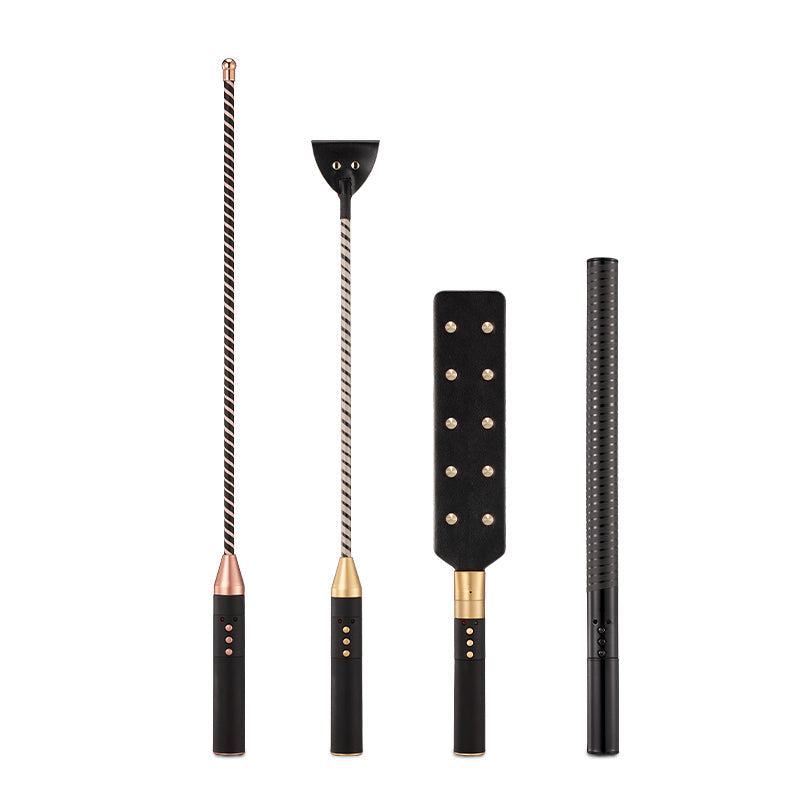 Roomfun Electric Shock BDSM Crop, Paddle, Cane & Stick Set-0
